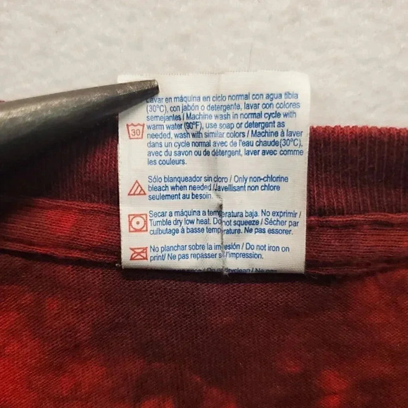 Rasta Lion Graphic Reggae Shirt Mens Size Large Red Tie  Dye Mexico Vacation Tee - Picture 10 of 10